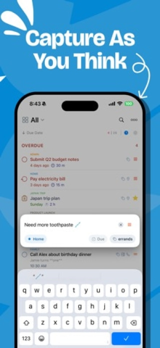 2Do: To-Do Liste & Aufgaben Smartphone-Screenshot2
