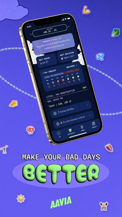 Aavia Period & Cycle Tracker Smartphone-Screenshot