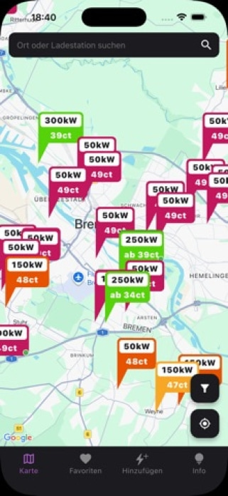 Ad-Hoc Map Smartphone-Screenshot