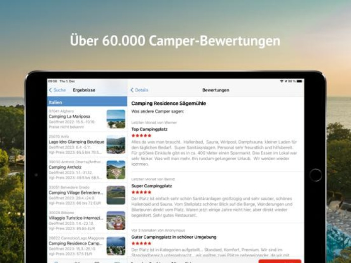 ADAC Camping / Stellplatz 2023 Tablet-Screenshot2