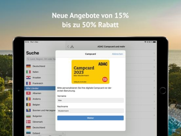 ADAC Camping / Stellplatz 2023 Tablet-Screenshot5