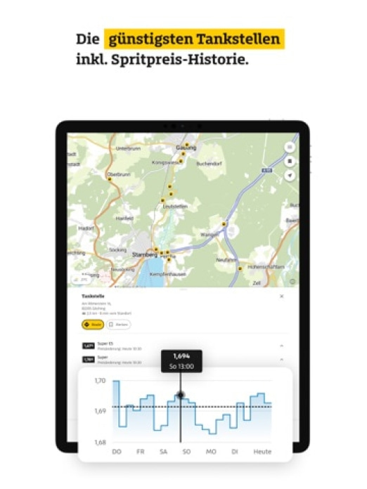 ADAC Drive: Tanken Laden Route Tablet-Screenshot2
