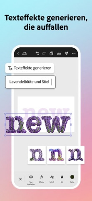 Adobe Express: für jede Idee. Smartphone-Screenshot7