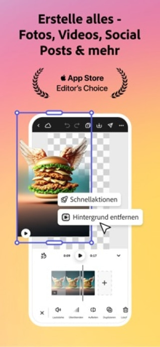 Adobe Express: für jede Idee. Smartphone-Screenshot