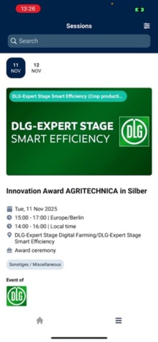 AGRITECHNICA 2025 Smartphone-Screenshot2
