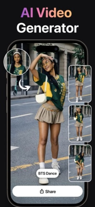 AI Video Generator & KI Bild Smartphone-Screenshot