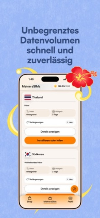 Airalo: eSIM-Reisen & Internet Smartphone-Screenshot4