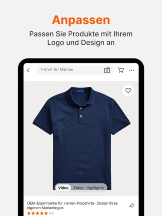 Alibaba.com B2B-Handel-App Tablet-Screenshot3