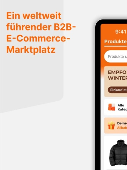 Alibaba.com B2B-Handel-App Tablet-Screenshot