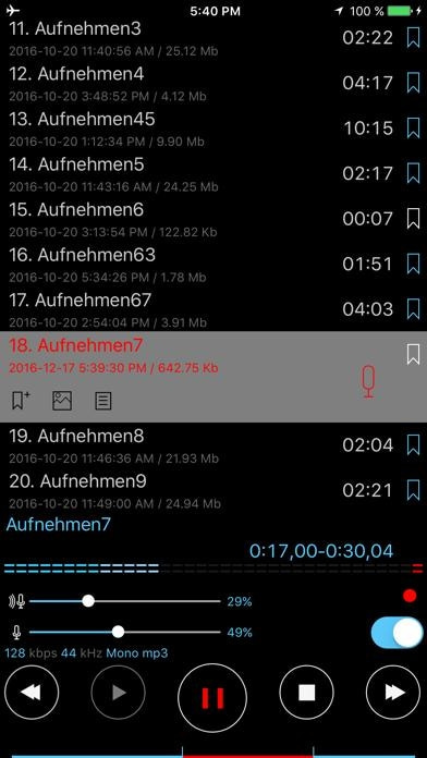 Alon Dictaphone-Diktiergerät Smartphone-Screenshot6