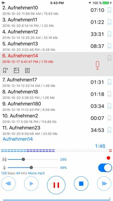 Alon Dictaphone-Diktiergerät Smartphone-Screenshot8