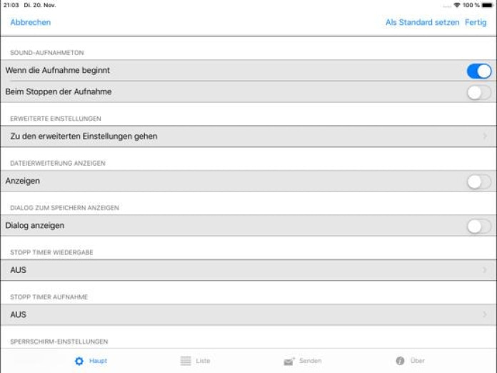 Alon Dictaphone-Diktierger&auml;t Tablet-Screenshot10