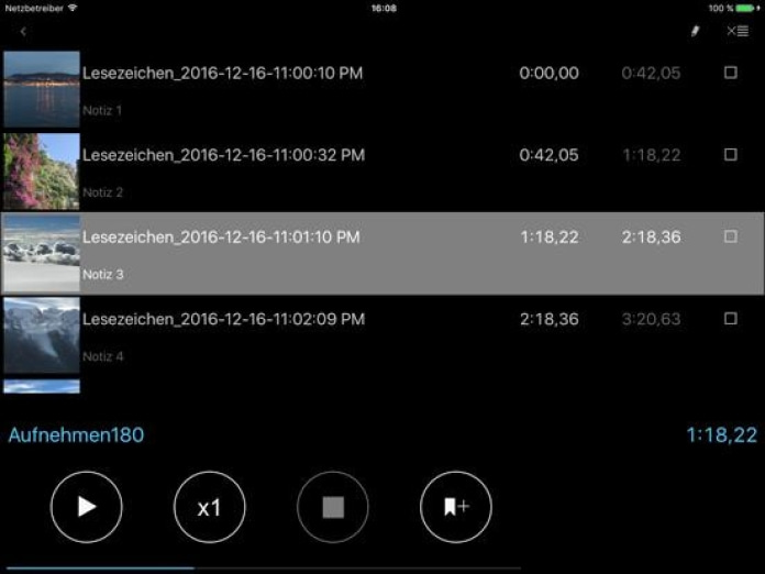 Alon Dictaphone-Diktiergerät Tablet-Screenshot2