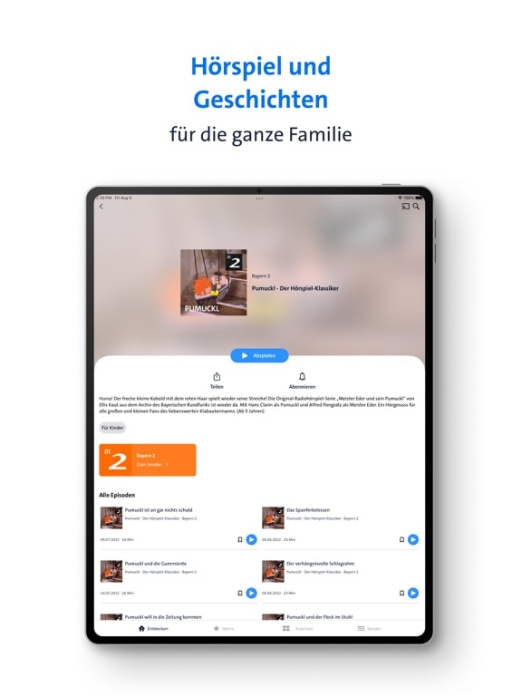 ARD Audiothek Tablet-Screenshot3