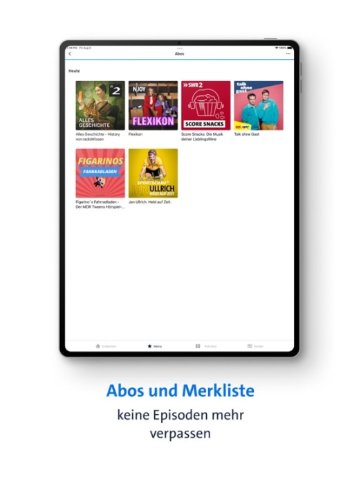 ARD Audiothek Tablet-Screenshot4