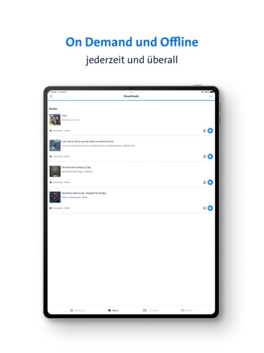ARD Audiothek Tablet-Screenshot5
