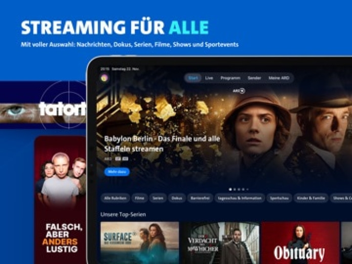 ARD Mediathek Tablet-Screenshot