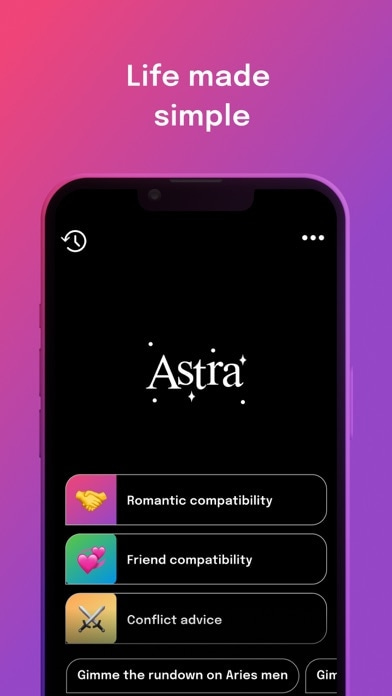 Astra - Life Advice Smartphone-Screenshot