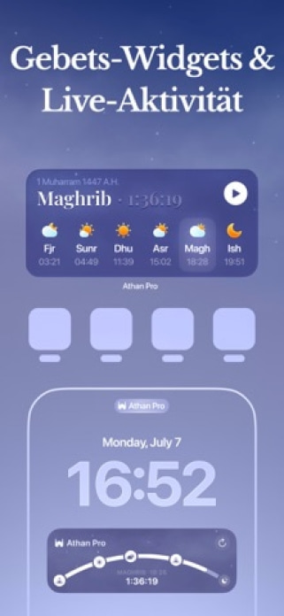 Athan Pro: Muslim Gebetszeiten Smartphone-Screenshot5