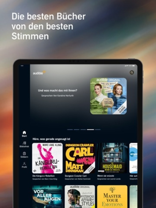 Audible: Hörbücher & Podcasts Tablet-Screenshot2
