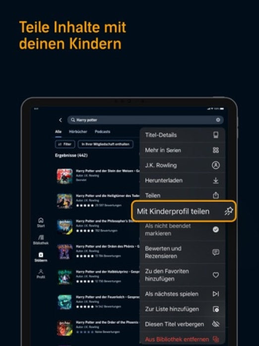 Audible: Hörbücher & Podcasts Tablet-Screenshot4