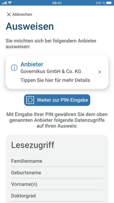 AusweisApp2 Smartphone-Screenshot3