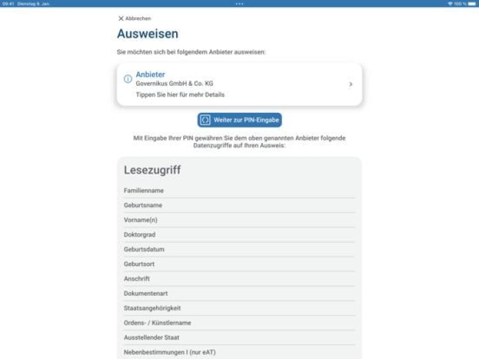 AusweisApp2 Tablet-Screenshot3