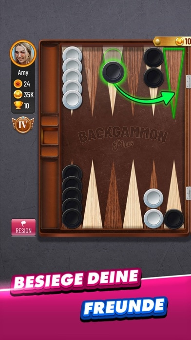 Backgammon Plus: Brettspiele Smartphone-Screenshot3