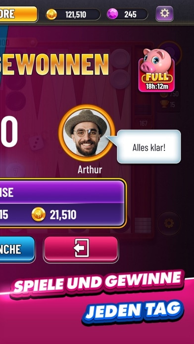 Backgammon Plus: Brettspiele Smartphone-Screenshot8