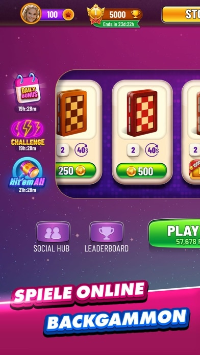 Backgammon Plus: Brettspiele Smartphone-Screenshot