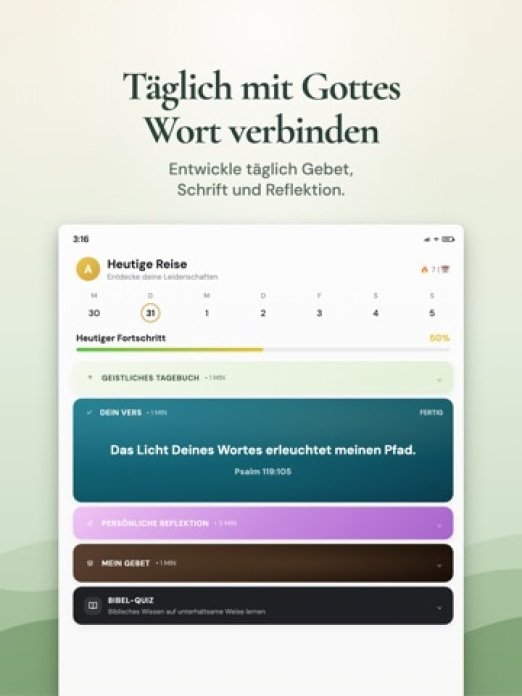 Bible Chat - Die Bibel Deutsch Tablet-Screenshot