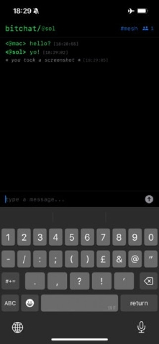 bitchat mesh Smartphone-Screenshot2