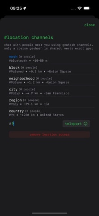bitchat mesh Smartphone-Screenshot3