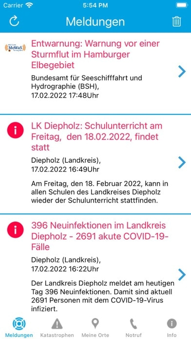 BIWAPP Smartphone-Screenshot