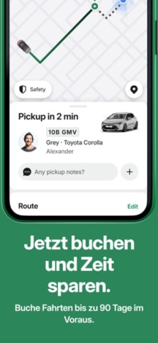 Bolt: Fahrten anfordern Smartphone-Screenshot4