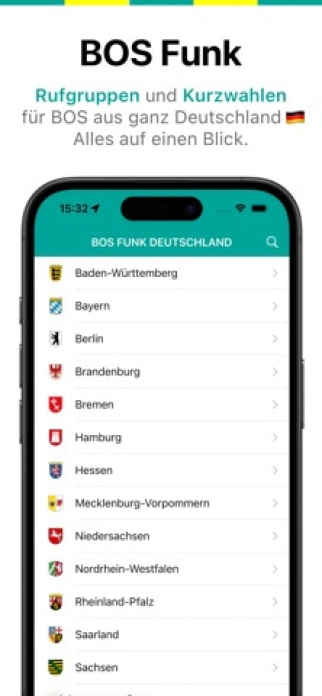 BOS Funk Deutschland Smartphone-Screenshot