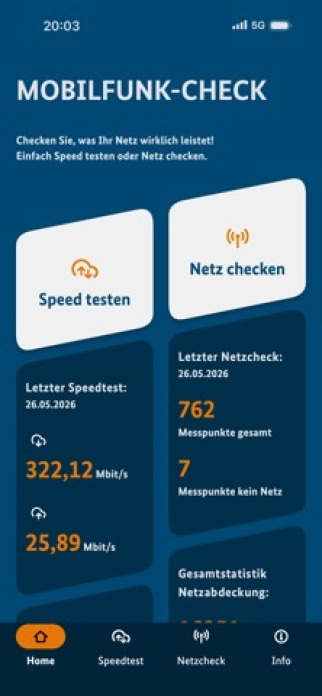 Mobilfunk-Check Smartphone-Screenshot