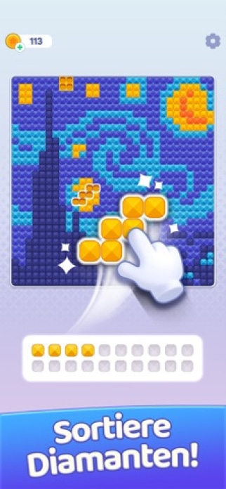 Brilliant Sort: Diamant-Puzzle Smartphone-Screenshot