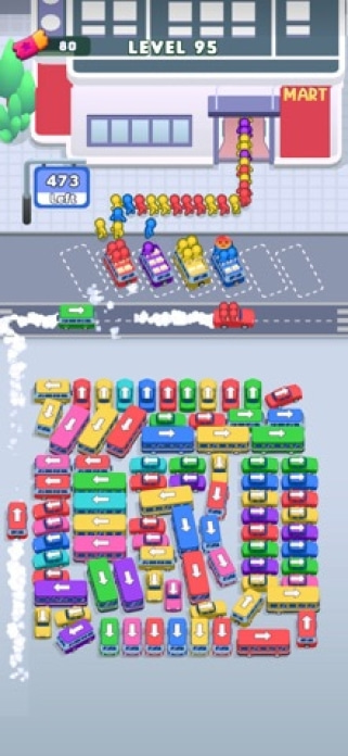 Busspiel: Chaos im Stau Smartphone-Screenshot