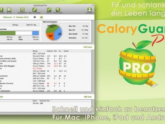 CaloryGuard Pro Smartphone-Screenshot