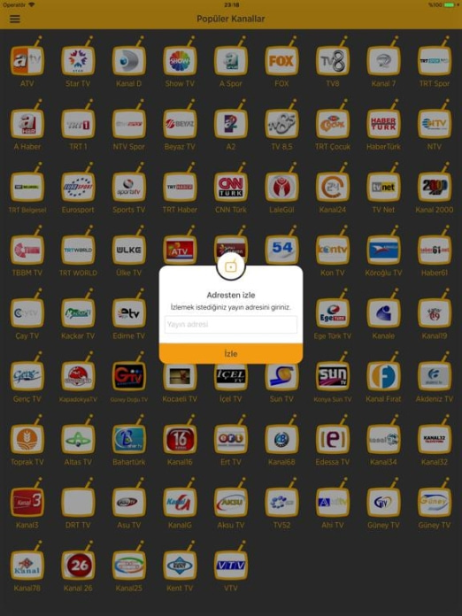 Canlı Türk TV Kanalları Tablet-Screenshot3