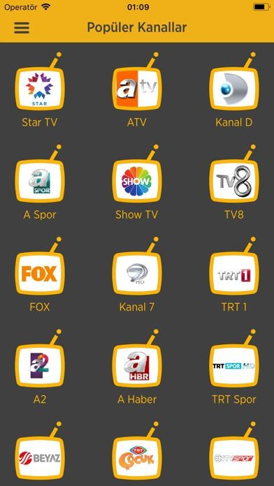 Canlı Türk TV Kanalları Smartphone-Screenshot