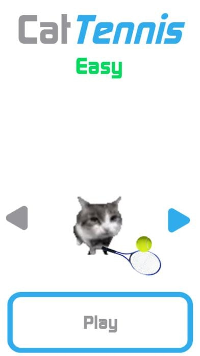 Cat Tennis - Meme Game Smartphone-Screenshot