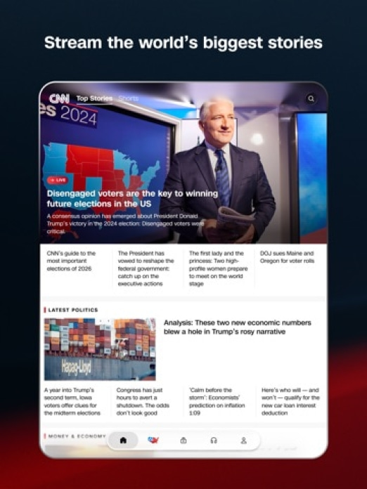 CNN: Live & Breaking News Tablet-Screenshot