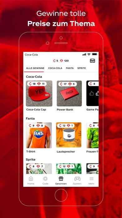 Coca-Cola: Spielen & Gewinnen Smartphone-Screenshot2