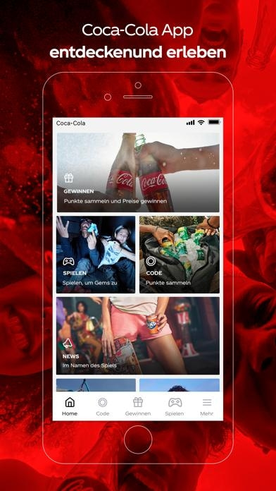 Coca-Cola: Spielen & Gewinnen Smartphone-Screenshot