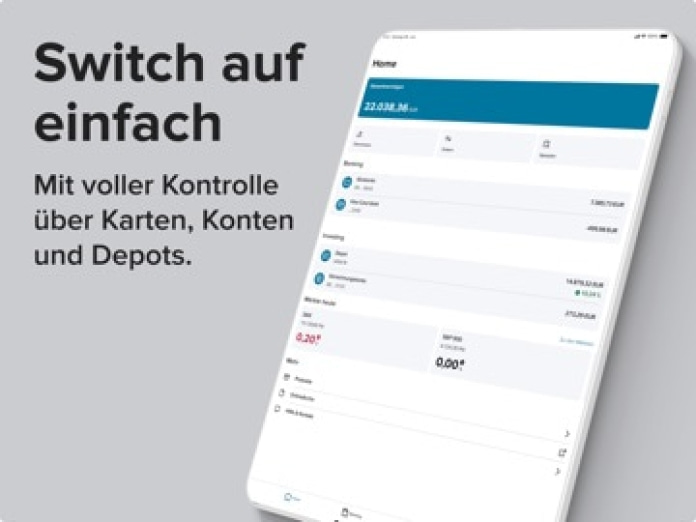 Consorsbank Tablet-Screenshot