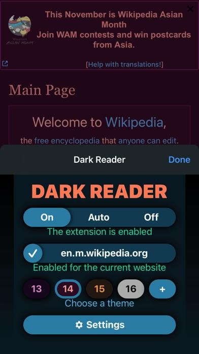 Dark Reader for Safari Smartphone-Screenshot2