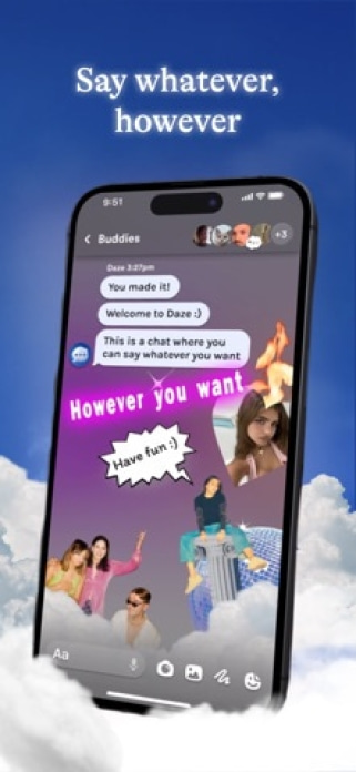 Daze - Freeform Chat Smartphone-Screenshot
