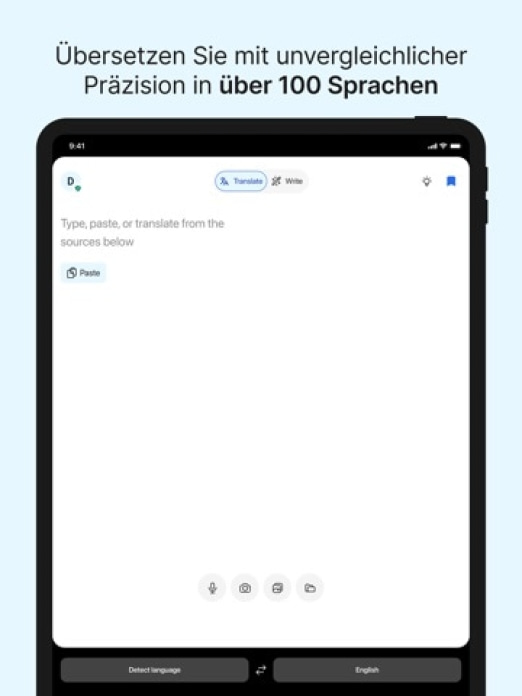 DeepL Übersetzer Tablet-Screenshot2
